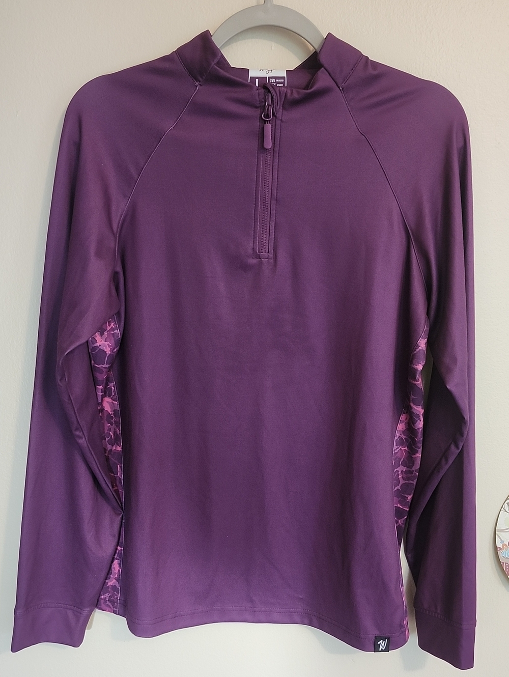 Waggle Women's Golf Purple Quarter-Zip Athletic Pullover/Size Large